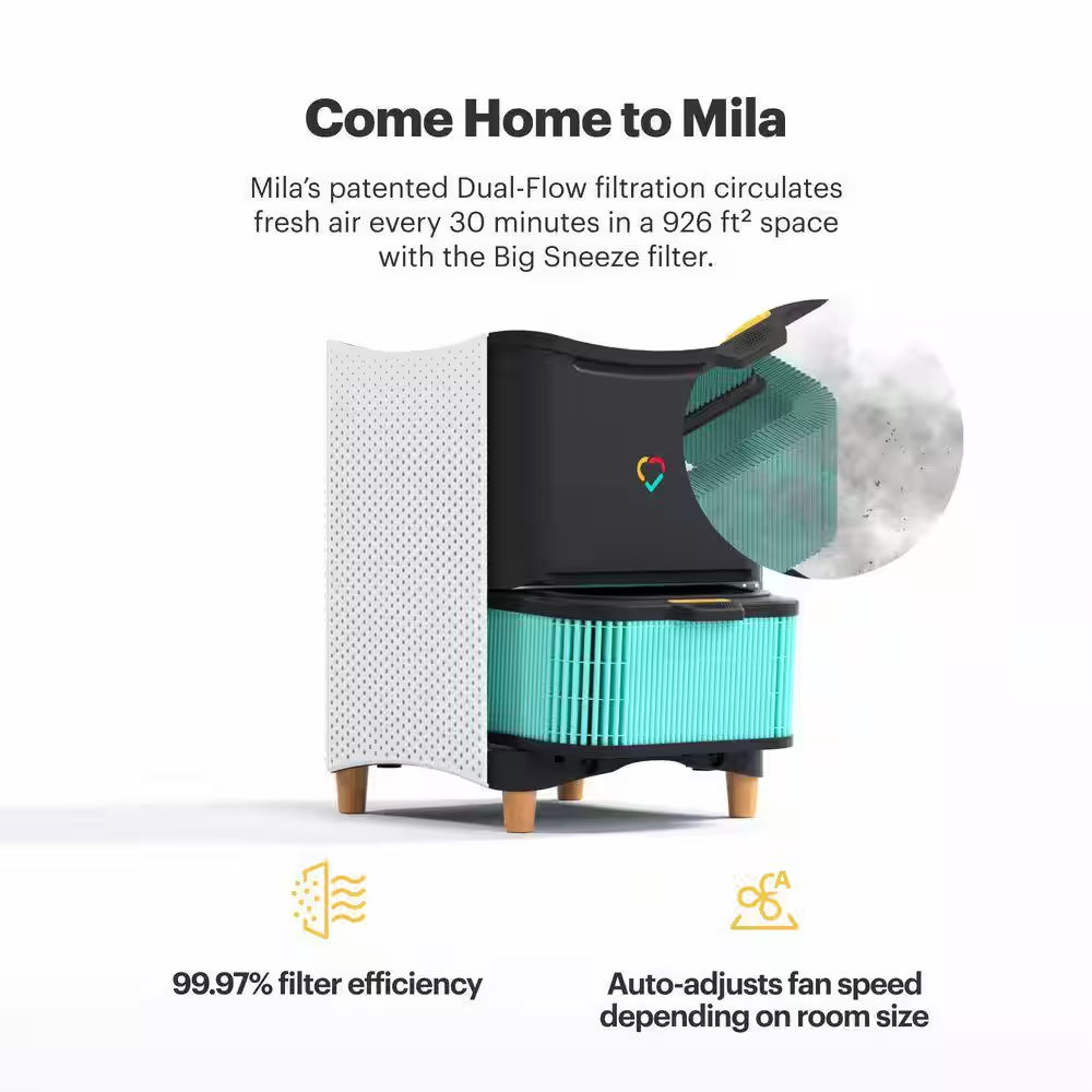 Air 3 Air Purifier with Big Sneeze Filter, 926 Ft2, True HEPA, Allergen Smart Purifier in White, Pollen, Dander, Dust