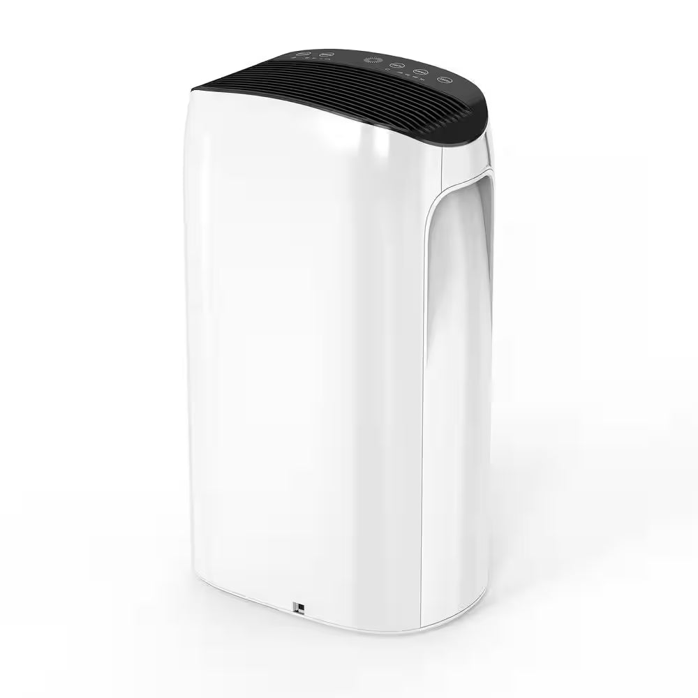 495 Sq. Ft. 3-Speed HEPA - True Portable Console Air Purifier in Whites,With Timer and Ultra-Quiet Sleep Mode