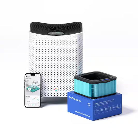 Air 3 Air Purifier with Overreactor Filter, 595 Ft2, True HEPA, Carbon, Smart Purifier in White, Odor, VOC, Smoke, Dust